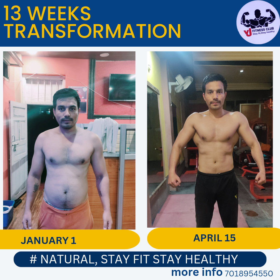Member transformation at Vijay Fitness Club