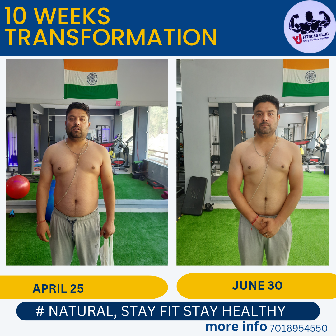 Member transformation at Vijay Fitness Club